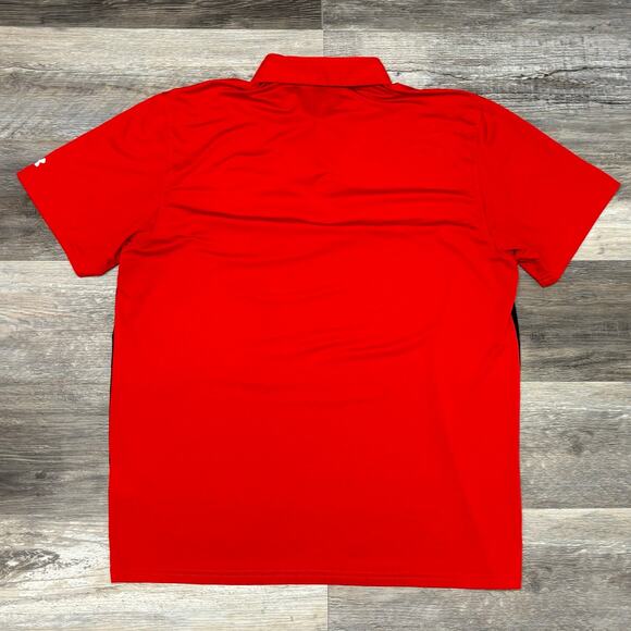 Under Armour UC Cincinnati Bearcats Black Red Mens XL Loose Heat Gear Polo Shirt - Picture 3 of 10